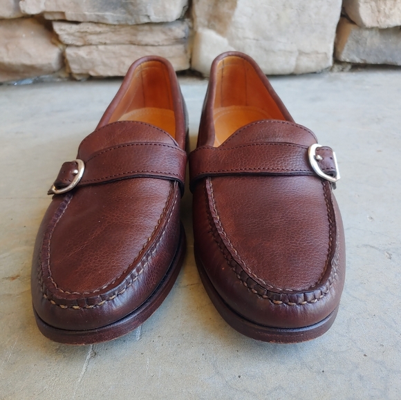 Vintage Paul Stuart Brown Leather Buckle Penny Loafers | Preppy, Formal - Picture 3 of 17